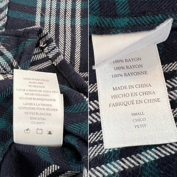 Rails 2 Front Pocket Plaid Button Front Shirt Size S - Picture 12 of 12